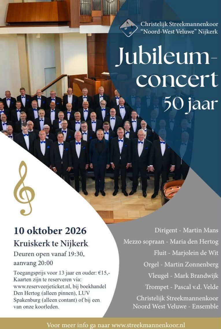 Jubileumconcert CSM Nijkerk 10 oktober 2026
