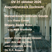 Concert Dordrecht Shaare Zedek Koor 31 oktober