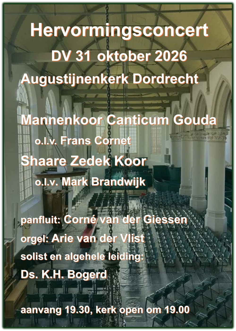 Concert Dordrecht Shaare Zedek Koor 31 oktober